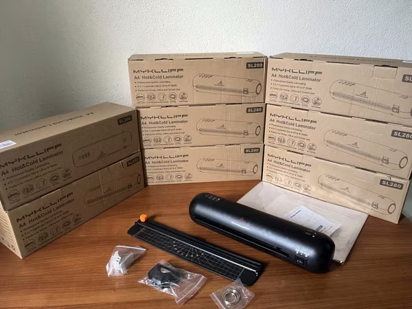 Emplasticadora Térmica de Documentos 2 en 1 | Lámina en caliente y frío | incluye kit de accesorios