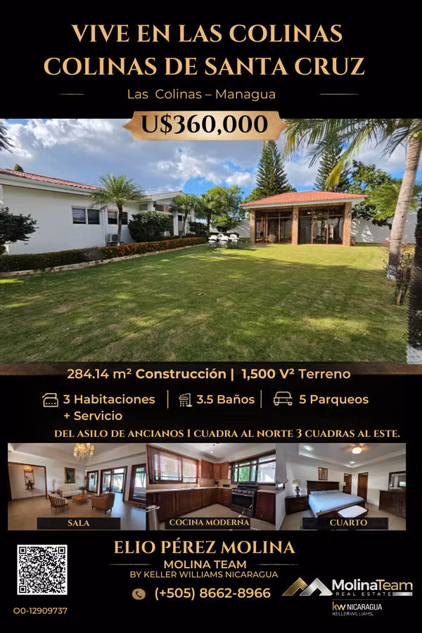 Casa en Venta en Las Colinas | Amplio Terreno 1,500 vrs² | Seguridad + Naturaleza
