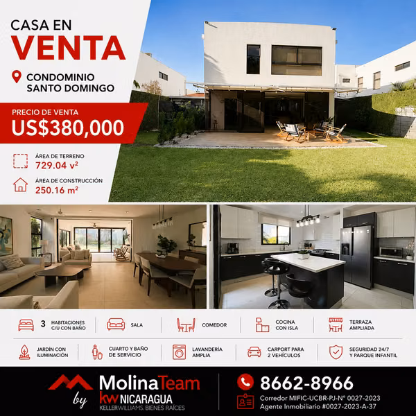 Moderna Casa en Venta en Condominio – Santo Domingo