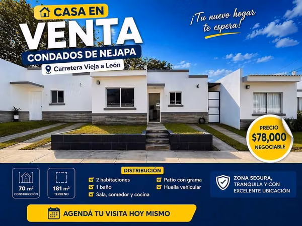  CASA EN VENTA EN CONDADO NEJAPA - HM