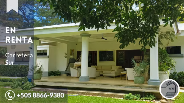 Se renta preciosa casa en carretera sur Managua-Nicaragua