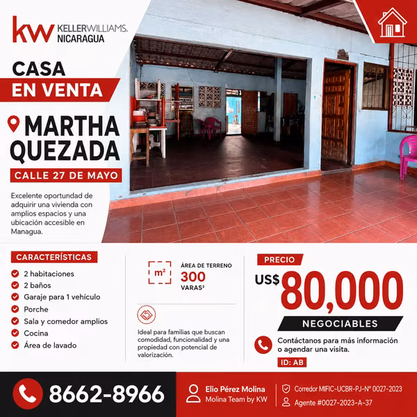 Casa en Venta en Martha Quezada – Calle 27 de Mayo
