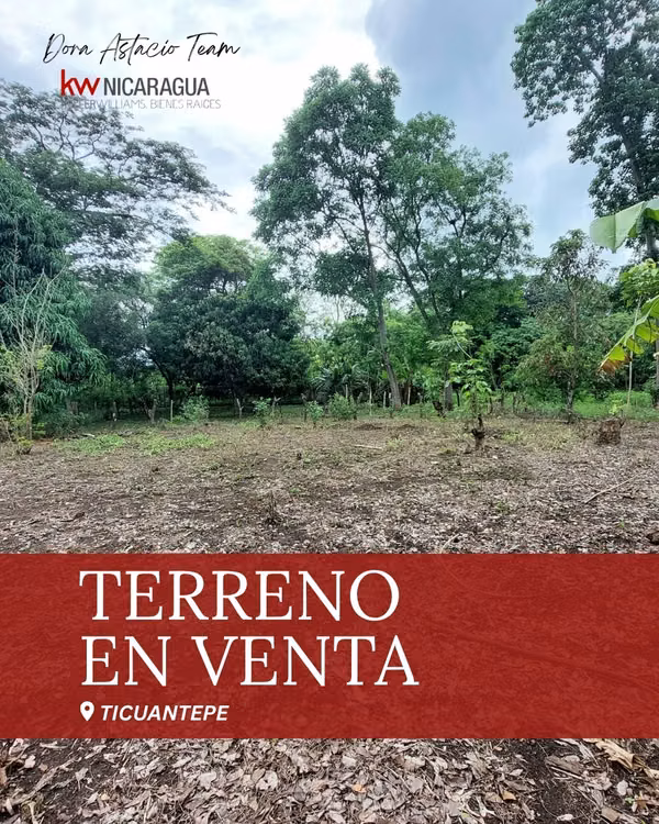 ¡En venta! Terreno Plano, Arborizado en zona muy tranquila y buen clima, Ticuantepe.