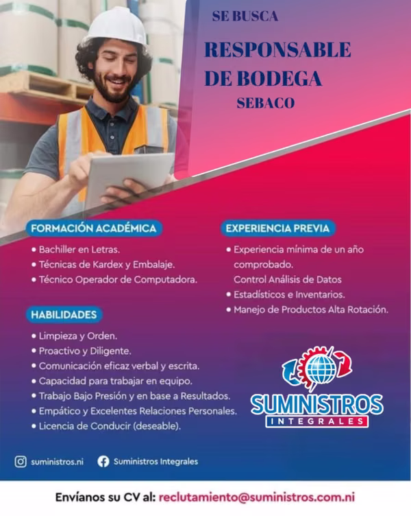 Responsable de Bodega