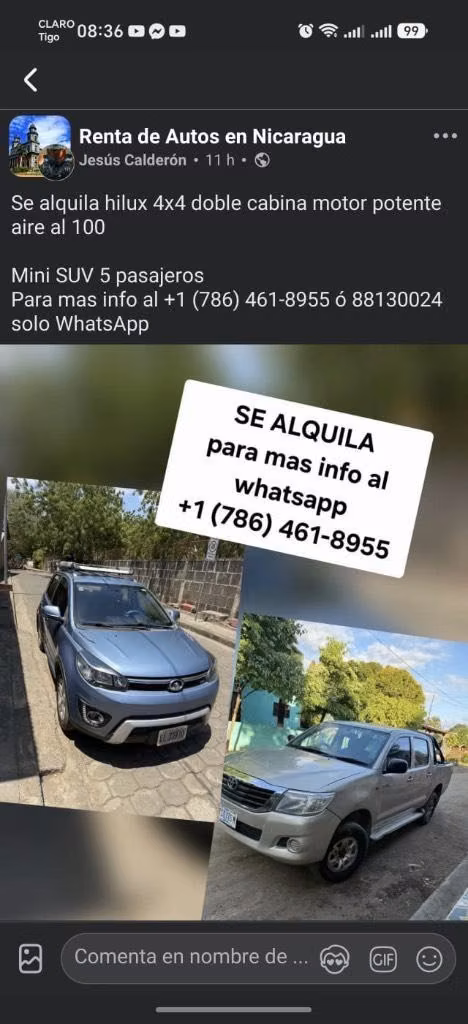Renta de camionetas y SUV