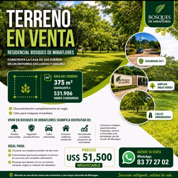 TERRENO EN VENTA | RESIDENCIAL BOSQUES DE MIRAFLORES/Km 11.2