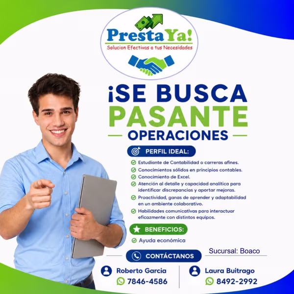 PASANTE EN FINANCIERA