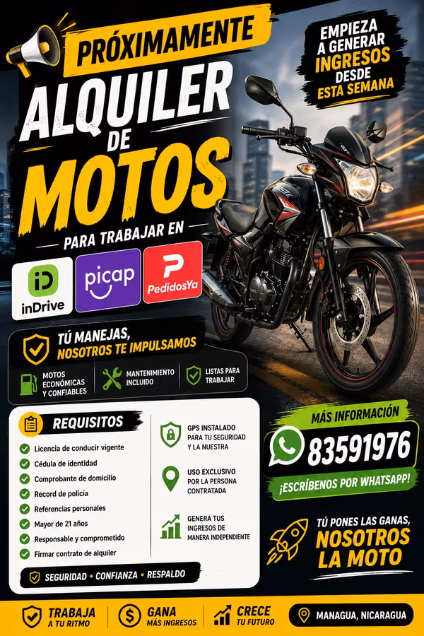 Alquiler de motos para trabajar