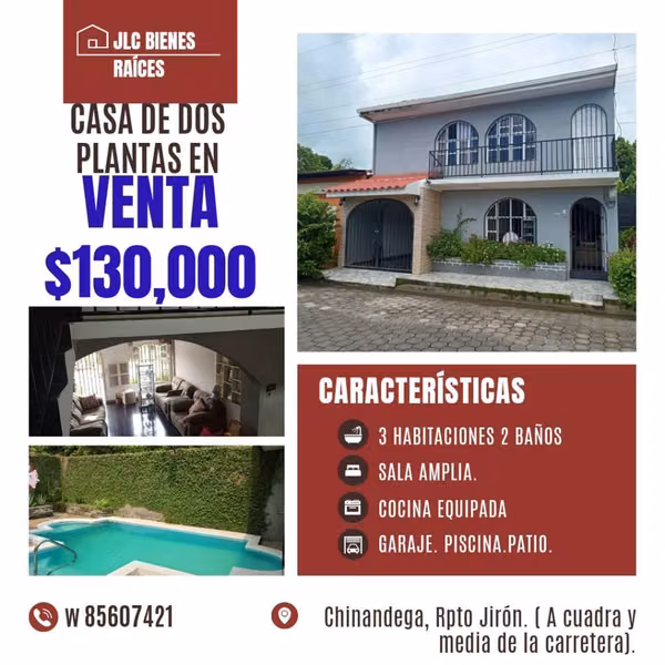 Casa dos pisos bonita