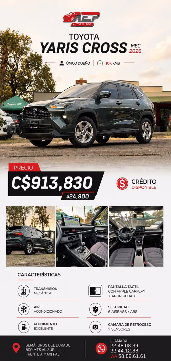 YARIS CROSS 2026 MEC UDUEÑA COMO NUEVA SOLO 10000 km