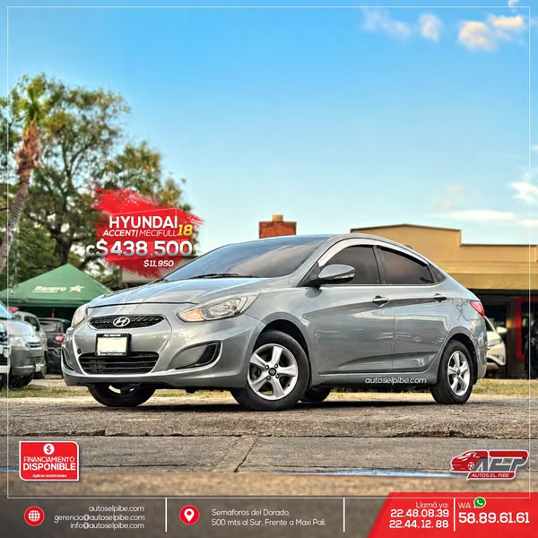 ACCENT BLUE 2018 MEC SEDAN NUNCA CHOCADO