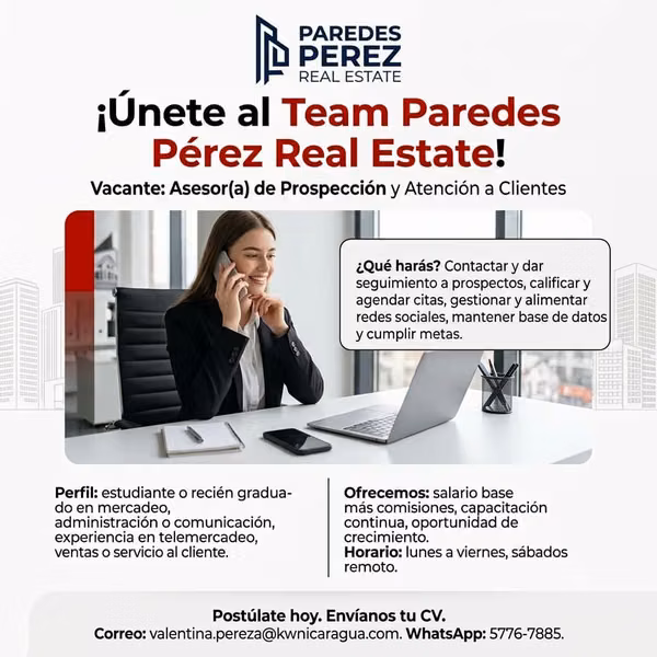 Ejecutivo(a) de Prospección Comercial y Gestión de Clientes