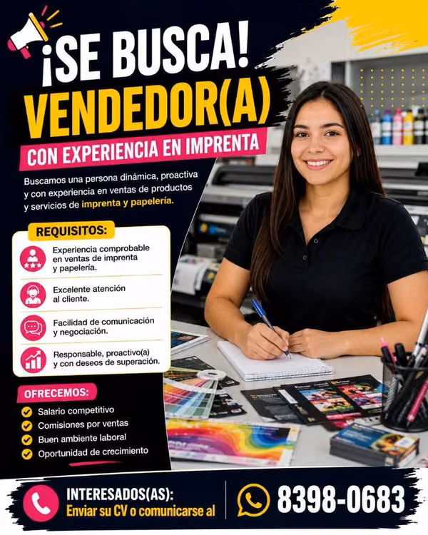 Ejectut@ de Ventas.