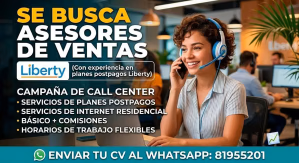 ASESORES DE VENTAS CON EXPERIENCIA