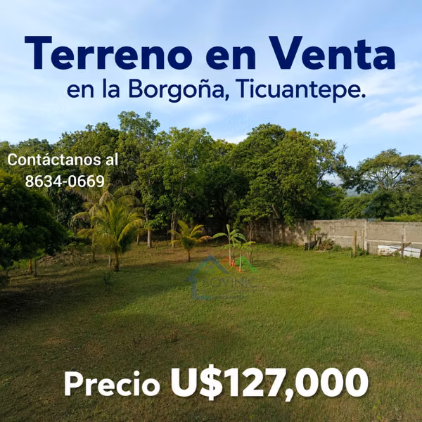 Terreno en Venta en La Borgoña, Ticuantepe