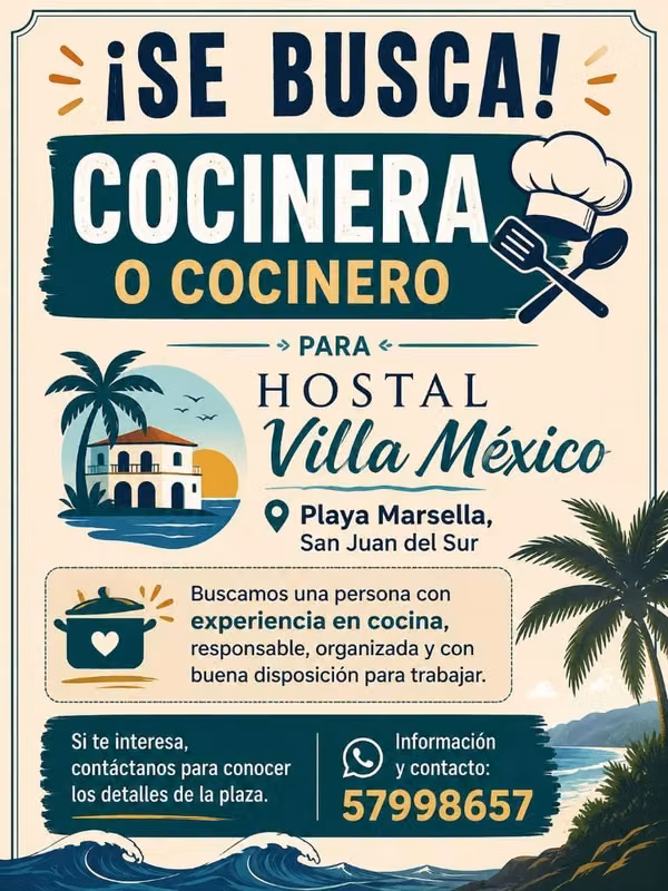 Cocinera o cocinero