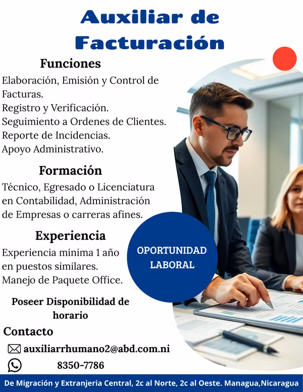 Auxiliar de Facturación