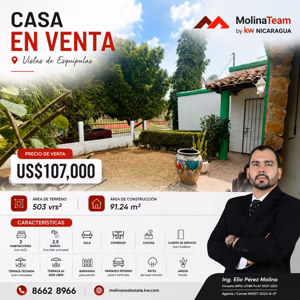 Casa en Venta en Vistas de Esquipulas, Managua