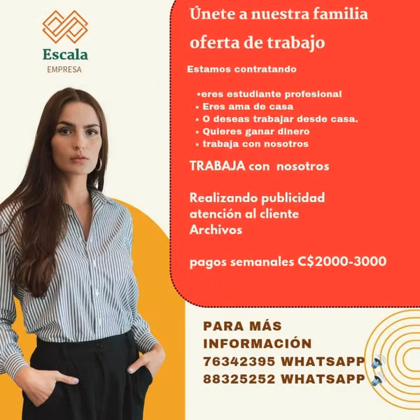 Necesitamos Colaboradores en publicidad y atención al cliente