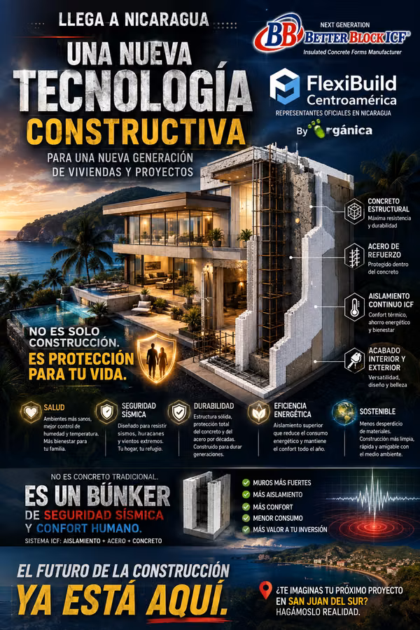 Construcción ICF en Nicaragua | Better Block ICF y FlexiBuild Pro