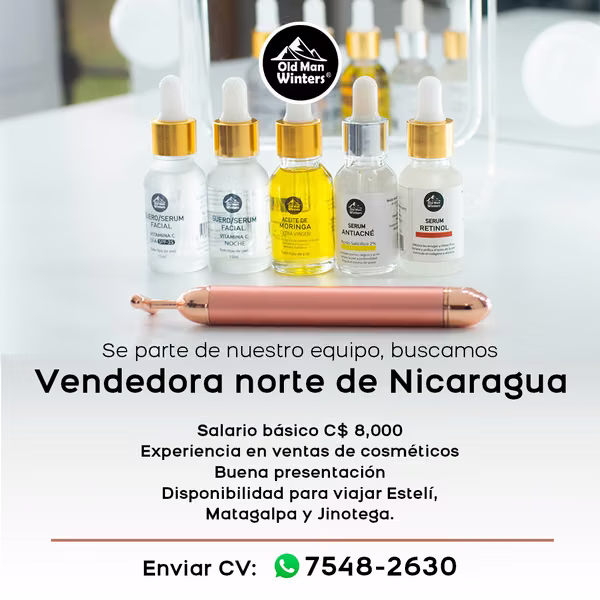 Impulsadora de Cosméticos enviar CV al 