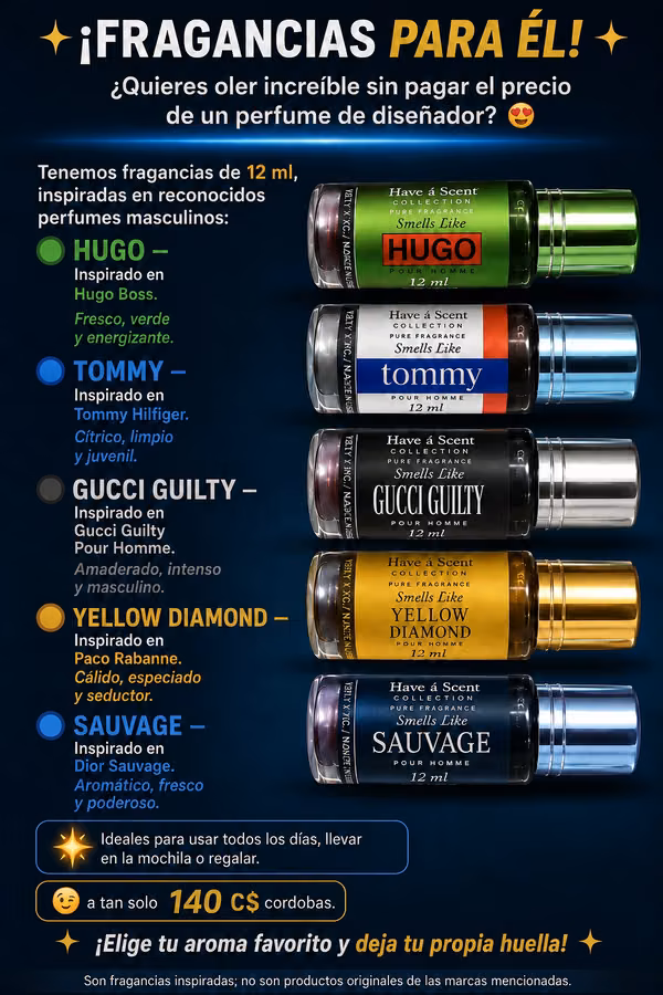 Fragancias de perfumes con marcas reconocidas