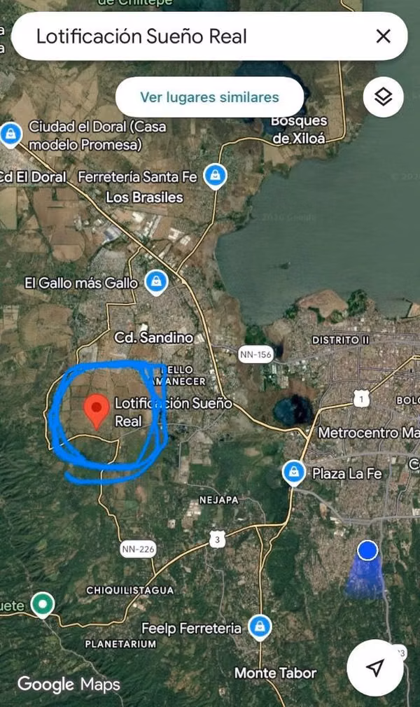 Vendo terreno cerca de Managua