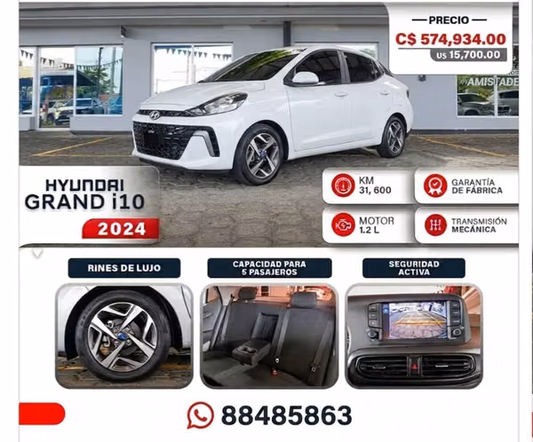  HYUNDAI GRAND i10 SEDÁN 2024 – BLANCO