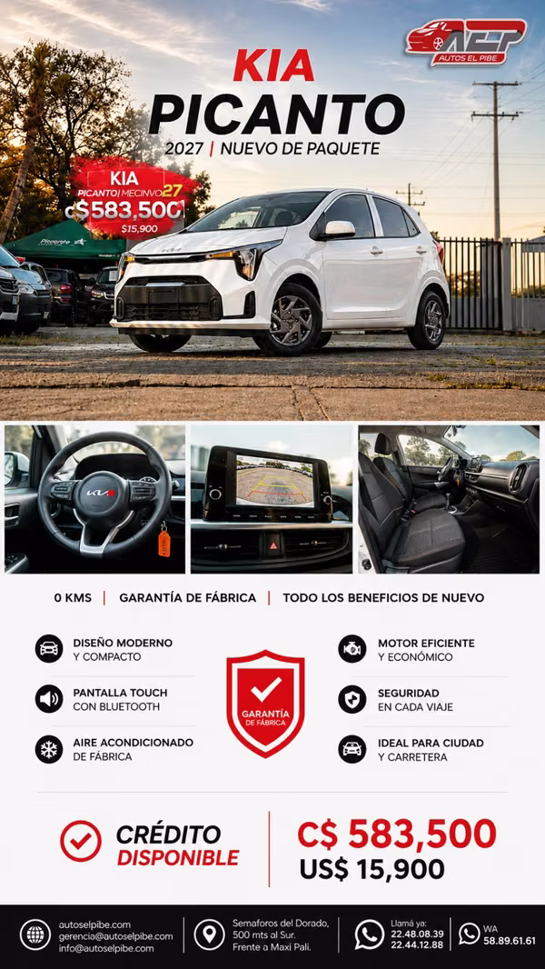 PICANTO 2027 NEW PACKAGE LATEST MODEL