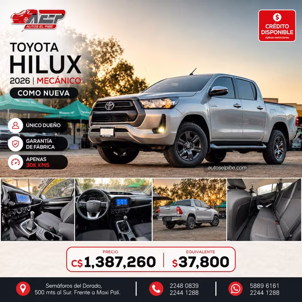 HILUX SR 2026 INTERMEDIA COMO NUEVA APROVECHEN