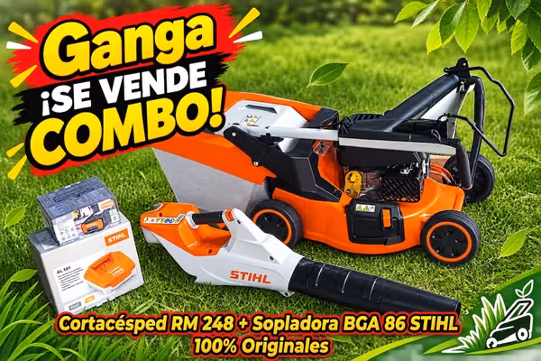 RM 248 lawnmower + BGA 86 STIHL
