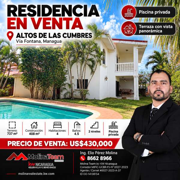 Residence for Sale in Altos de las Sumbres - 124; Pool - 124; US $440,000