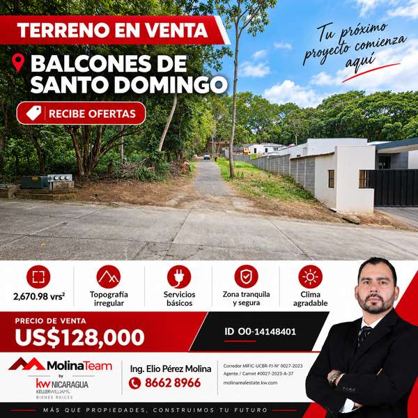TERRENO EN VENTA | BALCONES DE SANTO DOMINGO, MANAGUA