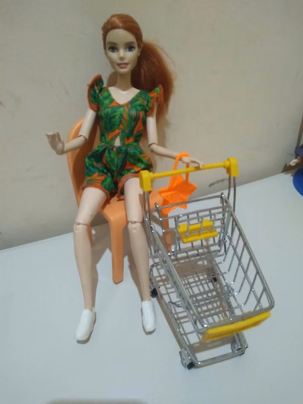 Backup Shopping Cart for Barbie, Monster Rainbow High, KPOP Dolls
