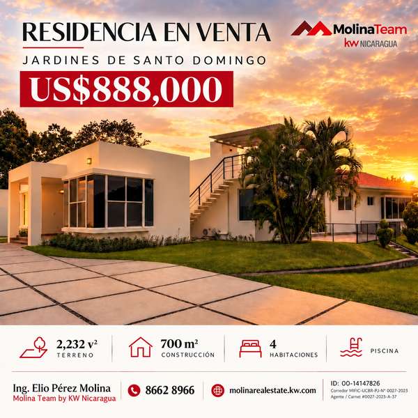 Residence with 4 rooms with pool in Jardines de Santo Domingo