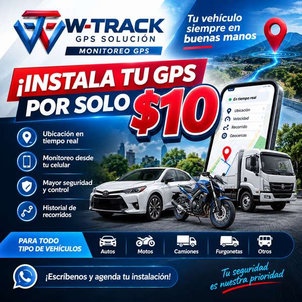 INSTALA TU GPS POR SOLO $10 PARA MOTOS;CARROS;CAMIONES