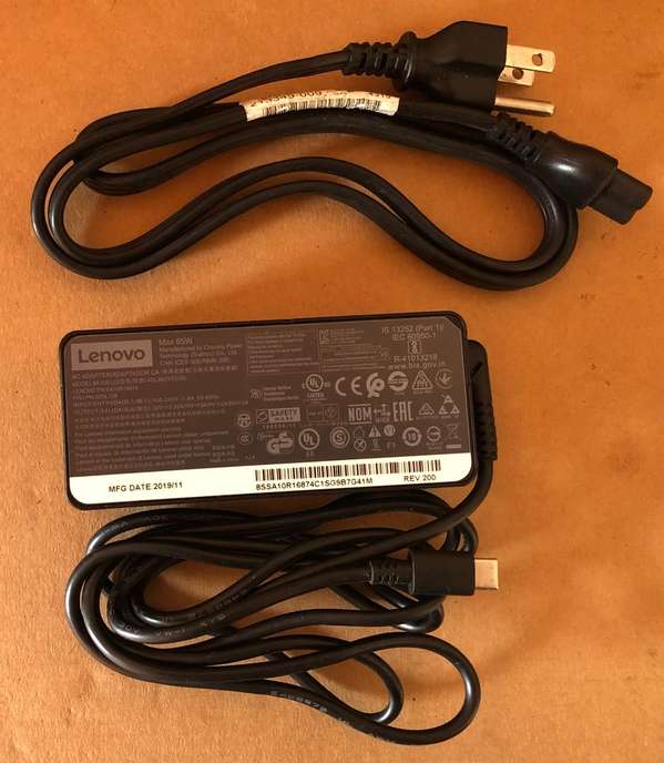 Original Loader Lenovo USB-C 65 Watts