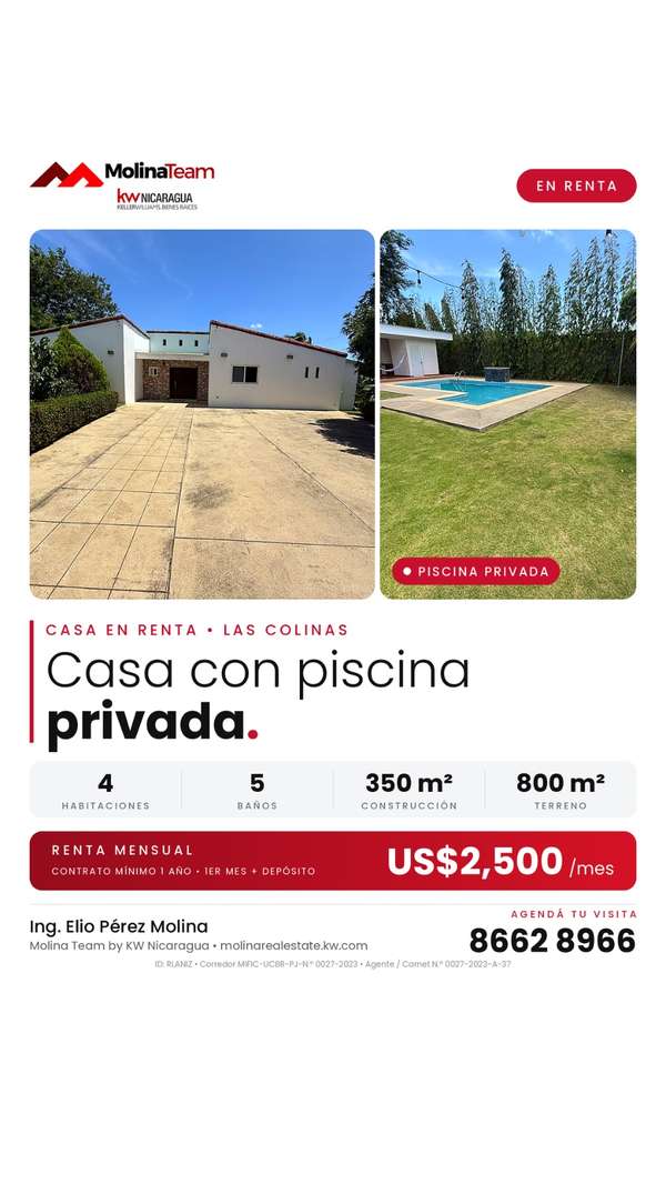 CASE IN RENTA-124; THE COLINAS Colinas de Santa Cruz, Las Colinas