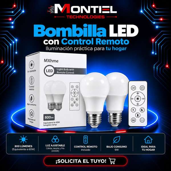 MXhMeme LED Pumps A19 800LM - Pack of 2 with Remote Control