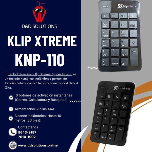 Klip Xtreme KNP-110 Inalambrico Numerical Keyboard