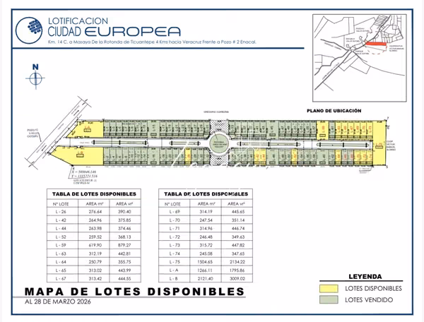 EG-¡ÚLTIMOS LOTES DISPONIBLES EN CIUDAD EUROPEA! Veracruz