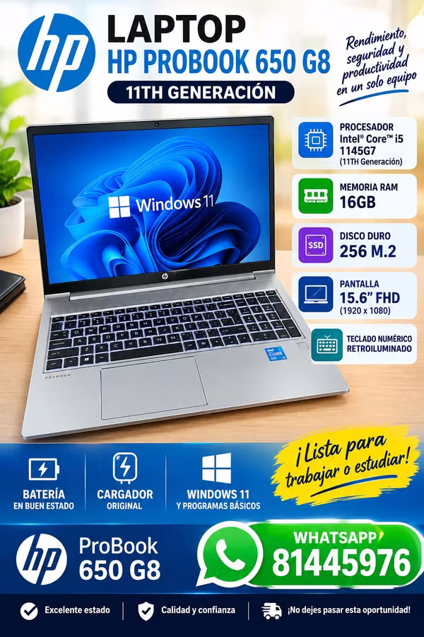It sells laptop brand HP coe i5 11va generation
