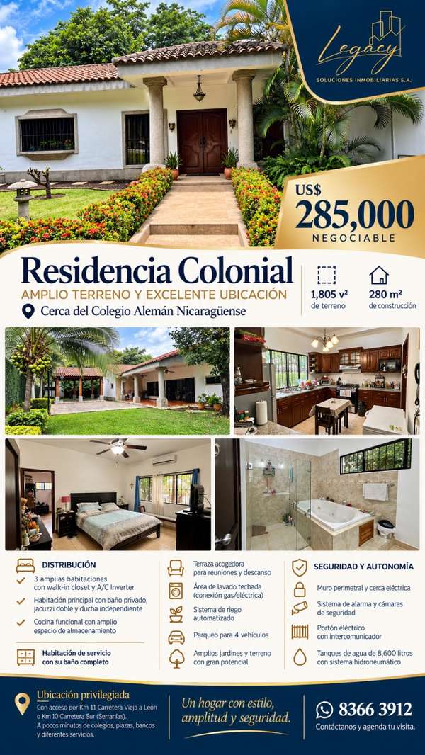 EG- se ve de moderna casa en carretera sur 