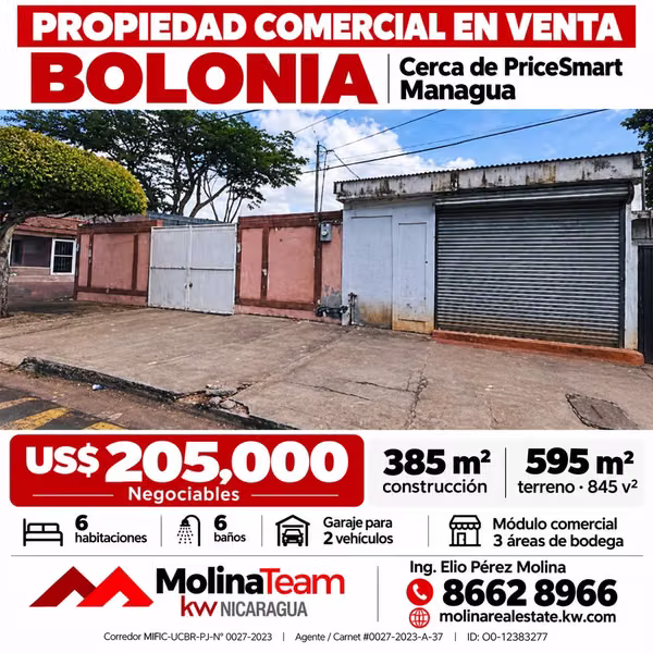 Propiedad comercial en venta cerca de Pricemart, Bolonia – US$205,000