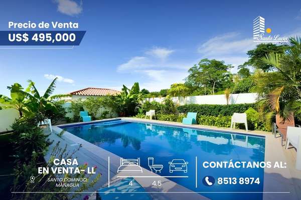 Modern House for Sale in Santo Domingo, Private Pool - LL