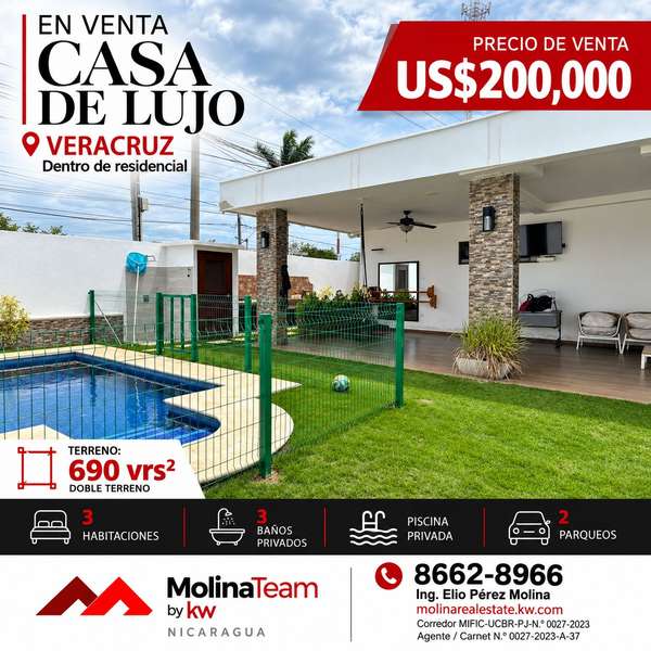 LUXURY HOUSE FOR SALE - 124; VERACRUZ