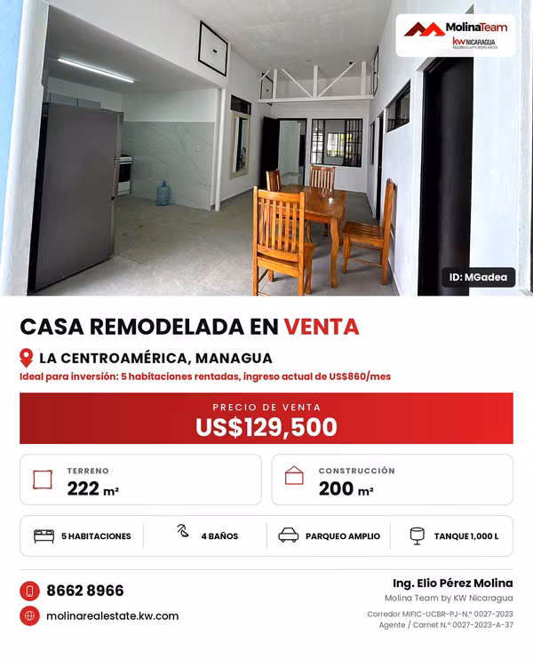 Investment opportunity: 100% rented student residence in Central America