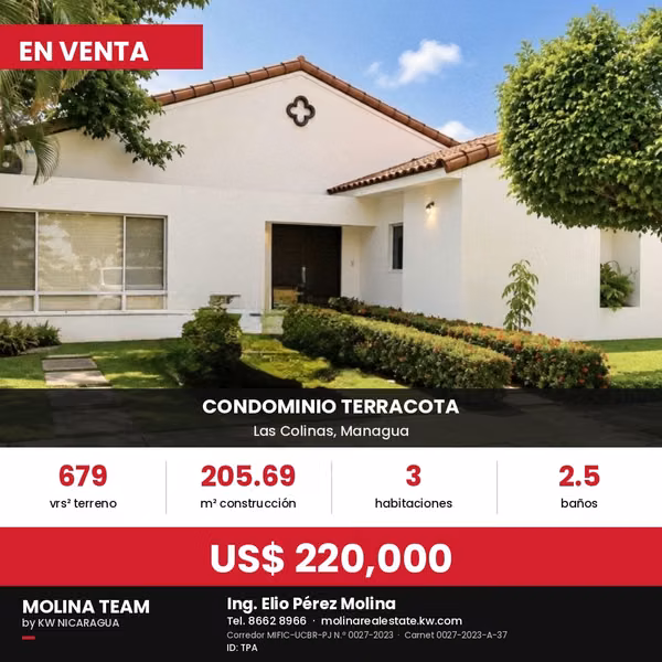 House for sale in Condominio Terracota, Las Colinas - 3 hab, 2.5 bathrooms, 679 vrs ² - New improve