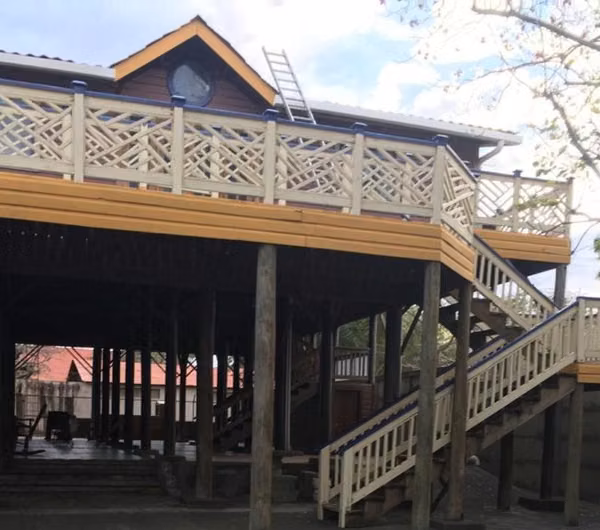 Two story large wooden beach hose Huehuete