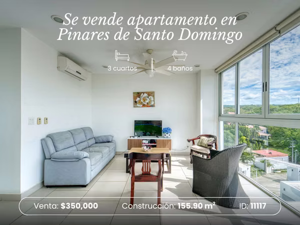Apartment in rent in condo Pinares de Santo Domingo